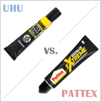 UHU oder Pattex Reparaturkleber