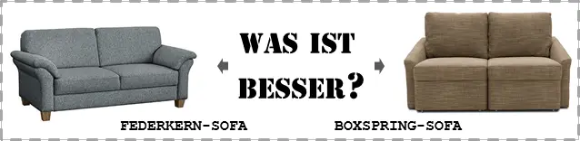 Federkern oder Boxspring-Sofa