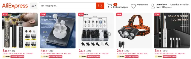 Aliexpress vs Banggood Willkommensangebote