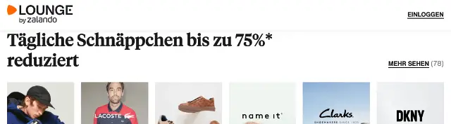 Zalando Lounge vs Zalando Produktübersicht